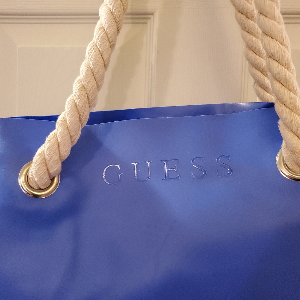 Guess PVC Beach Tote With Rope Handles - Picture 2 of 3